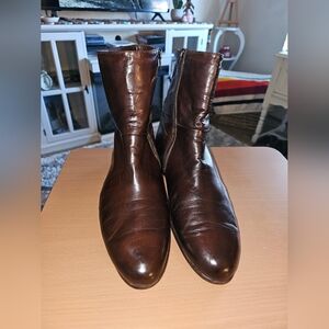 BALLY 'Chelsea' Italian Ankle Boots Brown Soft Leather 9.5M SUPER!
